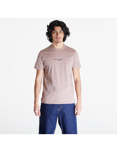 Ανδρικά μπλουζάκια FRED PERRY Embroidered T-Shirt Dark Pink