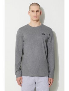 Longsleeve The North Face M L/S Simple Dome Tee χρώμα: γκρι, NF0A87QNDYY1