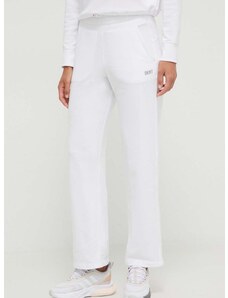 Παντελόνι φόρμας Dkny χρώμα: άσπρο