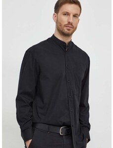 Πουκάμισο Calvin Klein χρώμα: μαύρο