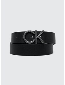 Δερμάτινη ζώνη Calvin Klein χρώμα: μαύρο