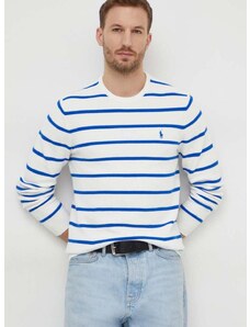 Βαμβακερό πουλόβερ Polo Ralph Lauren χρώμα: άσπρο