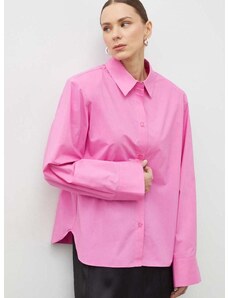Βαμβακερό πουκάμισο Gestuz χρώμα: ροζ
