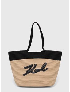 Τσάντα παραλίας Karl Lagerfeld χρώμα: μαύρο