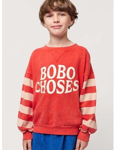 Παιδική βαμβακερή μπλούζα Bobo Choses χρώμα: κόκκινο