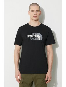 Βαμβακερό μπλουζάκι The North Face M S/S Easy Tee ανδρικό, χρώμα: μαύρο, NF0A87N5JK31