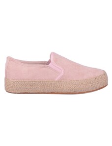Famous Shoes Σουέντ εσπαντρίγιες σε ροζ χρώμα Famous
