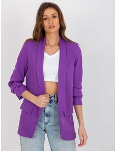 Fashionhunters Women's purple jacket with ruffles by Adele