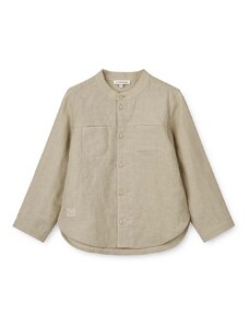 Παιδικό πουκάμισο από λινό μείγμα Liewood Flynn Linen Shirt χρώμα: μπεζ