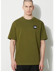 Βαμβακερό μπλουζάκι The North Face M Nse Patch S/S Tee ανδρικό, χρώμα: πράσινο, NF0A87DAPIB1