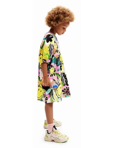 Παιδικό φόρεμα Desigual χρώμα: κίτρινο