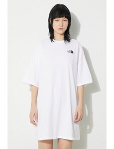 Φόρεμα The North Face W S/S Essential Tee Dress χρώμα: άσπρο, NF0A87NFFN41
