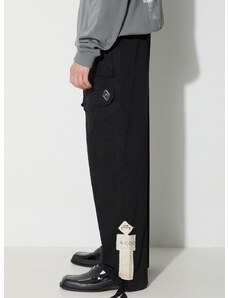 Βαμβακερό παντελόνι A-COLD-WALL* χρώμα: μαύρο F3ACWMB209A