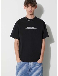 Βαμβακερό μπλουζάκι A-COLD-WALL* χρώμα: μαύρο F3ACWMTS176B