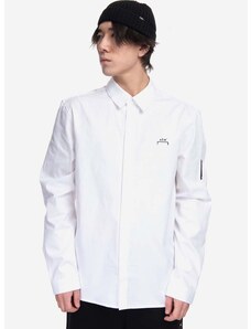 Βαμβακερό πουκάμισο A-COLD-WALL* Pawson Shirt ανδρικό, χρώμα: άσπρο F30