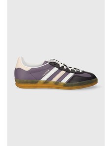 Δερμάτινα αθλητικά παπούτσια adidas Originals Gazelle Indoor W χρώμα: μοβ