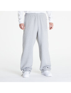 Ανδρικές φόρμες Nike Solo Swoosh Men's Open-Hem Brushed-Back Fleece Pants Dk Grey Heather/ White
