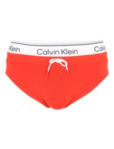 Calvin Klein Swimwear Σορτσάκι-μαγιό πορτοκαλοκόκκινο / μαύρο / λευκό