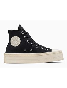 Πάνινα παπούτσια Converse Chuck Taylor All Star Modern Lift χρώμα: μαύρο, A06141C