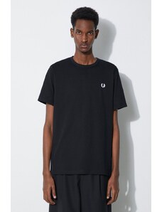 Βαμβακερό μπλουζάκι Fred Perry Ringer T-Shirt ανδρικό, χρώμα: μαύρο, M3519.102