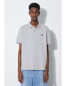 Βαμβακερό μπλουζάκι πόλο Fred Perry Plain Shirt χρώμα: γκρι, M6000.R41