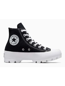 Πάνινα παπούτσια Converse Chuck Taylor All Star Lugged Hi χρώμα: μαύρο