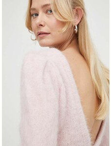 Μάλλινο πουλόβερ BA&SH γυναικεία, χρώμα: ροζ