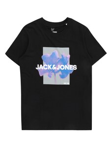 Jack & Jones Junior Μπλουζάκι 'FLORALS' μπλε / λιλά / μαύρο / λευκό