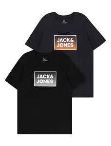 Jack & Jones Junior Μπλουζάκι 'STEEL' μπλε μαρέν / κοραλί / μαύρο / λευκό