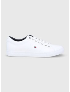 Δερμάτινα παπούτσια Tommy Hilfiger ESSENTIAL SNEAKER LTH χρώμα: άσπρο FM0FM02157