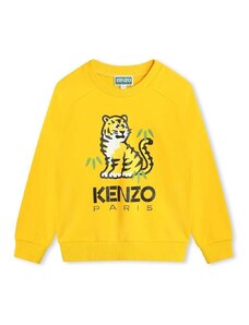 Παιδική βαμβακερή μπλούζα Kenzo Kids χρώμα: κίτρινο