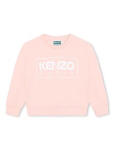 Παιδική βαμβακερή μπλούζα Kenzo Kids χρώμα: ροζ