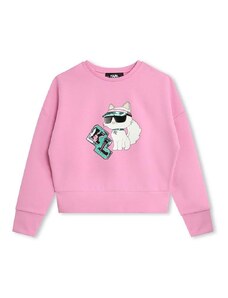 Παιδική μπλούζα Karl Lagerfeld χρώμα: ροζ