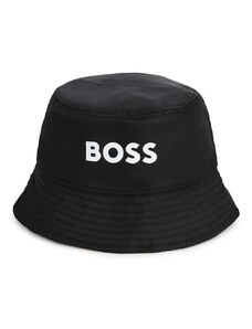 Παιδικό αναστρέψιμο καπέλο BOSS χρώμα: μαύρο