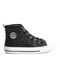 Παιδικά πάνινα παπούτσια Karl Lagerfeld χρώμα: μαύρο