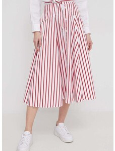 Βαμβακερή φούστα Polo Ralph Lauren χρώμα: κόκκινο