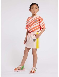 Παιδική βαμβακερή φούστα Kenzo Kids χρώμα: ροζ