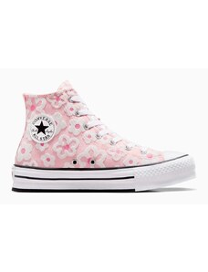 Πάνινα παπούτσια Converse Chuck Taylor All Star Eva Lift χρώμα: ροζ, A06324C