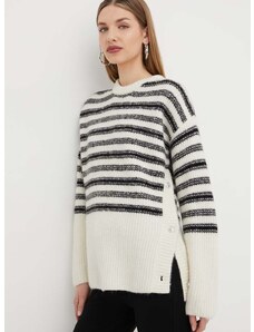 Μάλλινο πουλόβερ Custommade γυναικεία, χρώμα: μπεζ