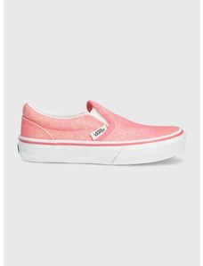 Παιδικά πάνινα παπούτσια Vans UY Classic Slip-On χρώμα: ροζ