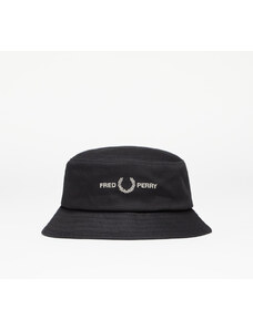 Καπέλα FRED PERRY Graphic Brand Twill Bucket Hat Black/ Warm Grey