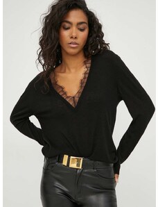 Μάλλινο πουλόβερ IRO γυναικεία, χρώμα: μαύρο