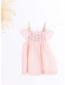 Παιδικό βαμβακερό φόρεμα Tartine et Chocolat χρώμα: ροζ