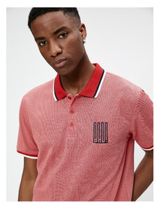 Koton Polo T-shirt - Κόκκινο - Slim fit
