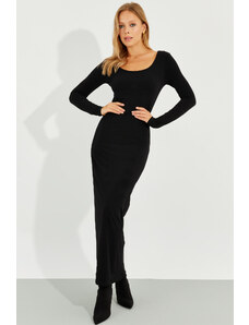 Cool &; Sexy Μαύρο Maxi Φόρεμα Γυναικών
