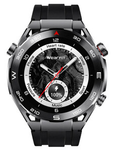 Smartwatch Microwear HW5 - Black Silicone