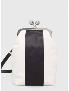 Δερμάτινη τσάντα Weekend Max Mara χρώμα: μαύρο