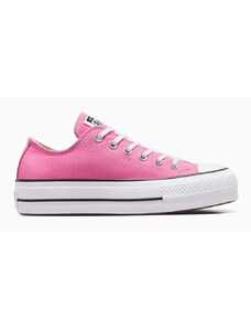Πάνινα παπούτσια Converse Chuck Taylor All Star Lift χρώμα: ροζ, A06508C