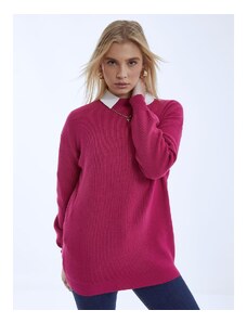 Celestino Μονόχρωμο πλεκτό πουλόβερ μωβ για Γυναίκα