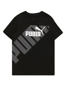 PUMA Μπλουζάκι 'Power' γκρι / μαύρο / λευκό